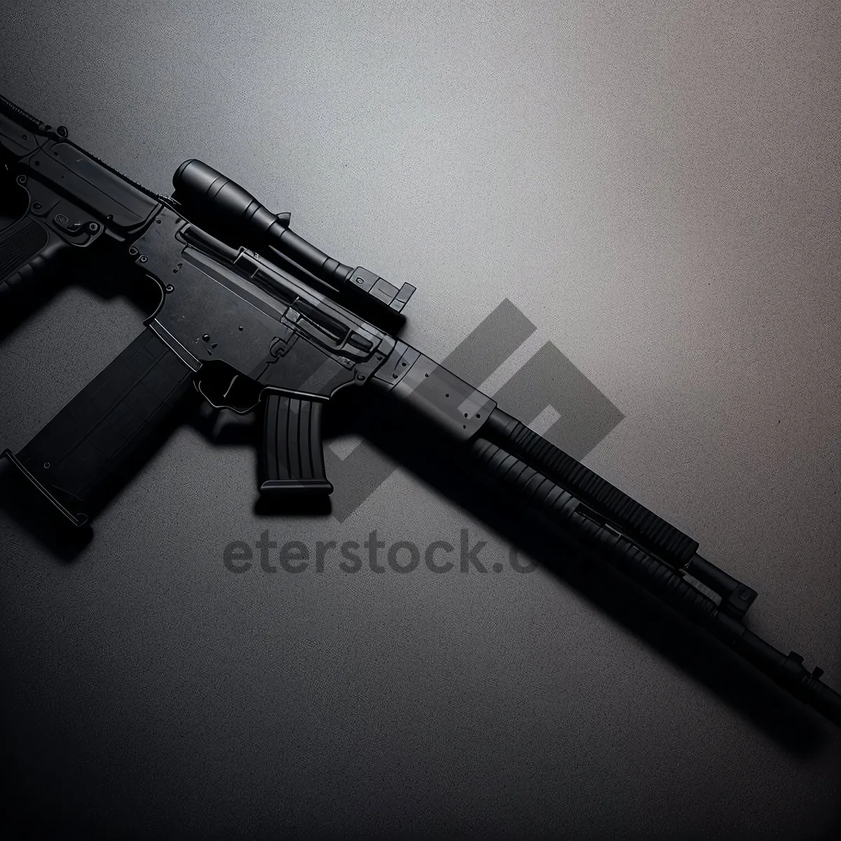 Picture of Armed Power: Military Assault Rifle in Action