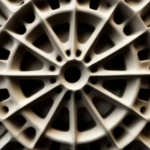 Metallic Spoke Car Wheel Design with Tire