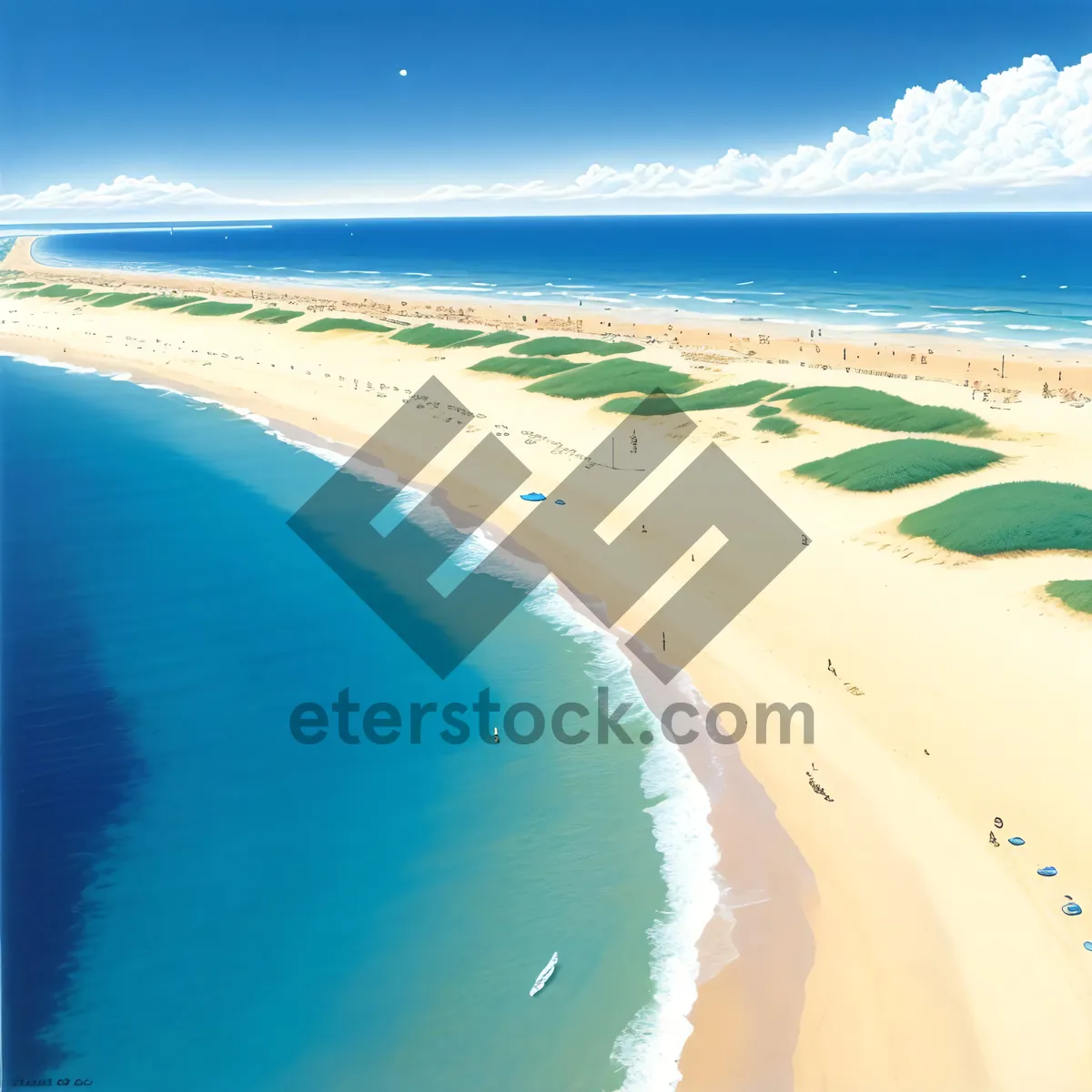 Picture of Serene Shoreline by the Tropical Sea