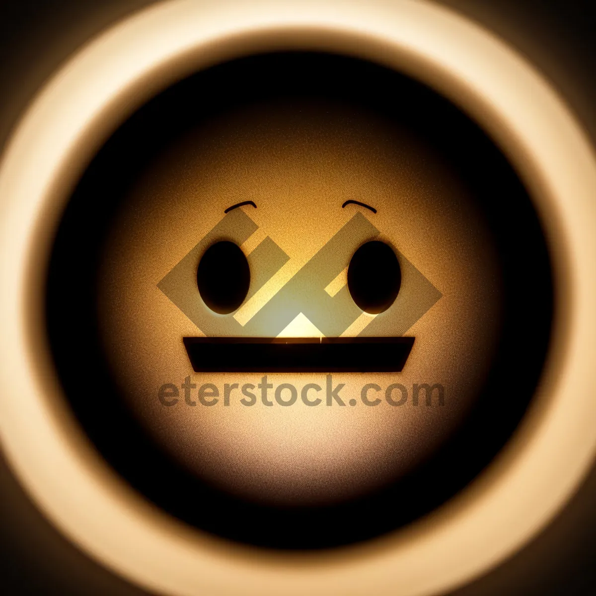 Picture of Shiny Black Button with Lamp Icon