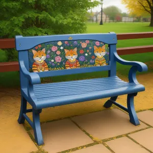 Wooden Park Bench for Outdoor Relaxation