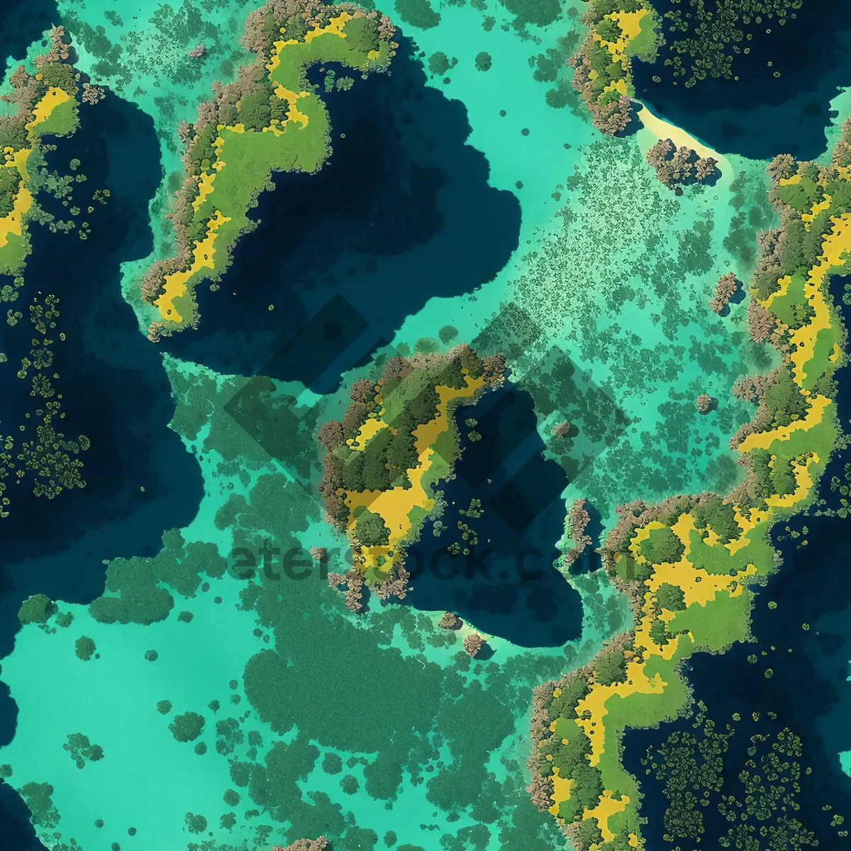 Picture of World's Coral Reef Archipelago: Underwater Texture