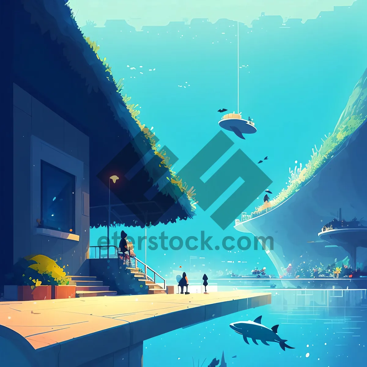 Picture of Coastal Paradise: City Skyline and Beach Resort