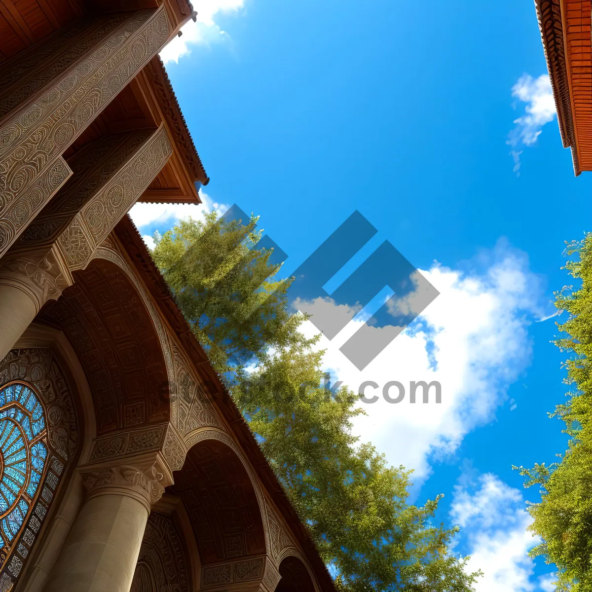 Picture of Ancient Tower Overlooking Historic Townscape