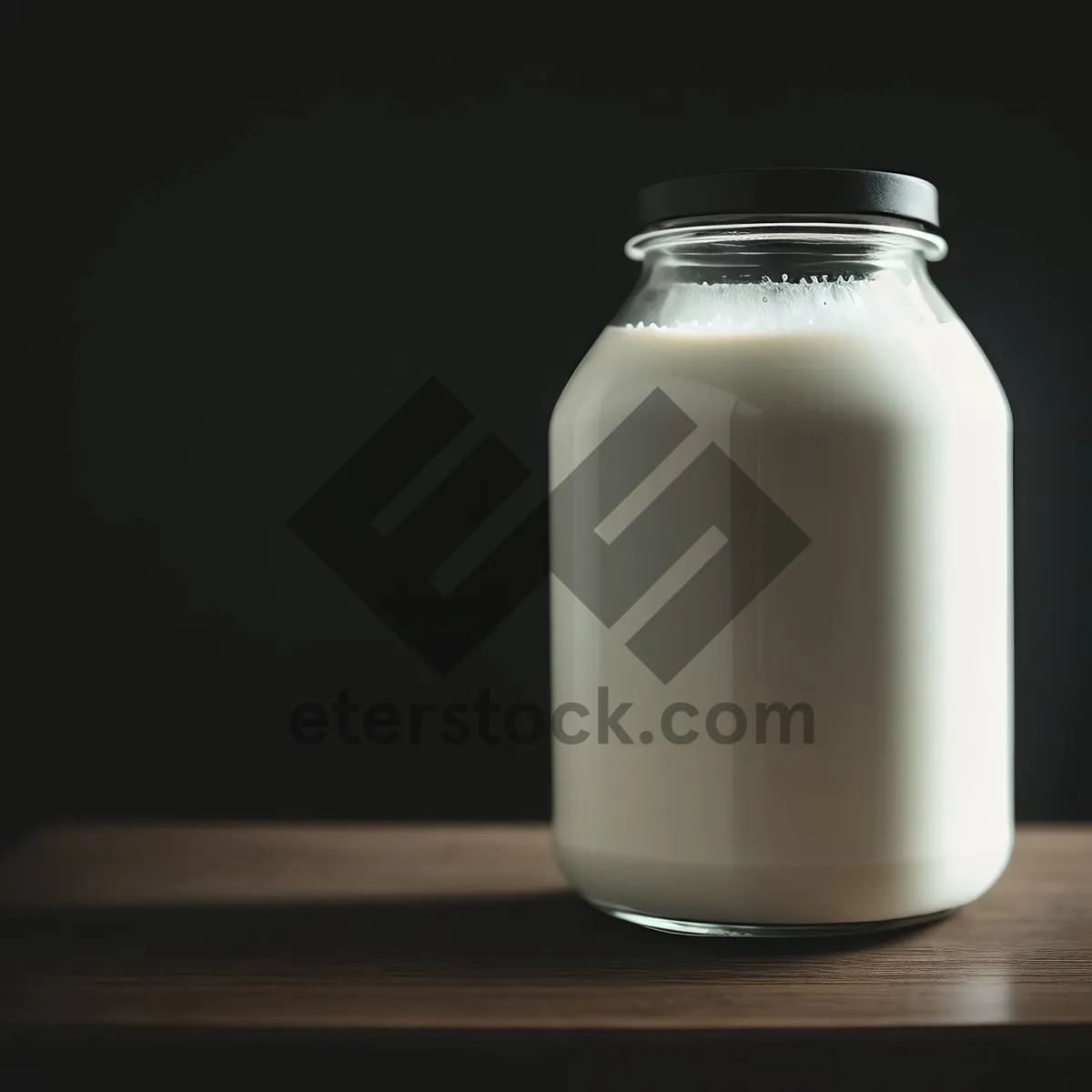 Picture of Healthy Milk Bottle with Glass Vessel and Shaker