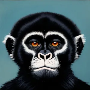 Wild Black Gibbon - Majestic Primate in Wildlife
