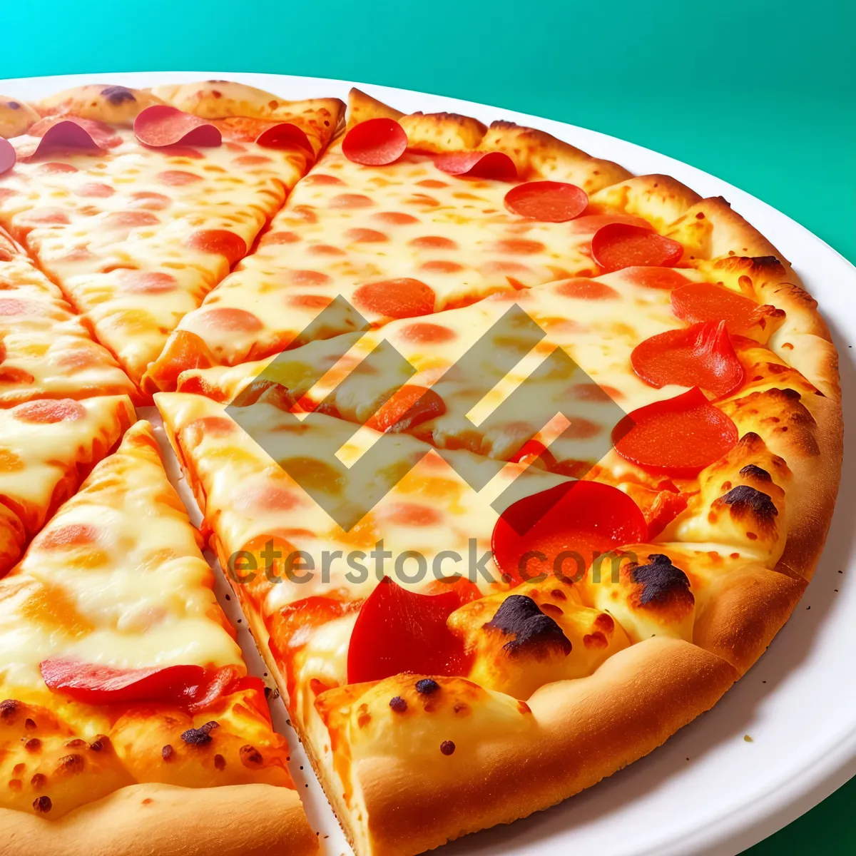 Picture of Delicious Pizza Slice with Melting Cheese