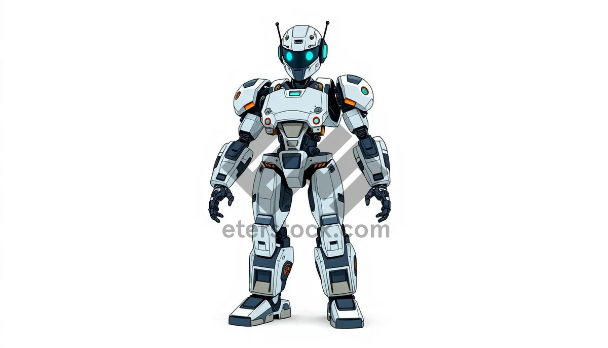 Picture of 3D robot cartoon character art