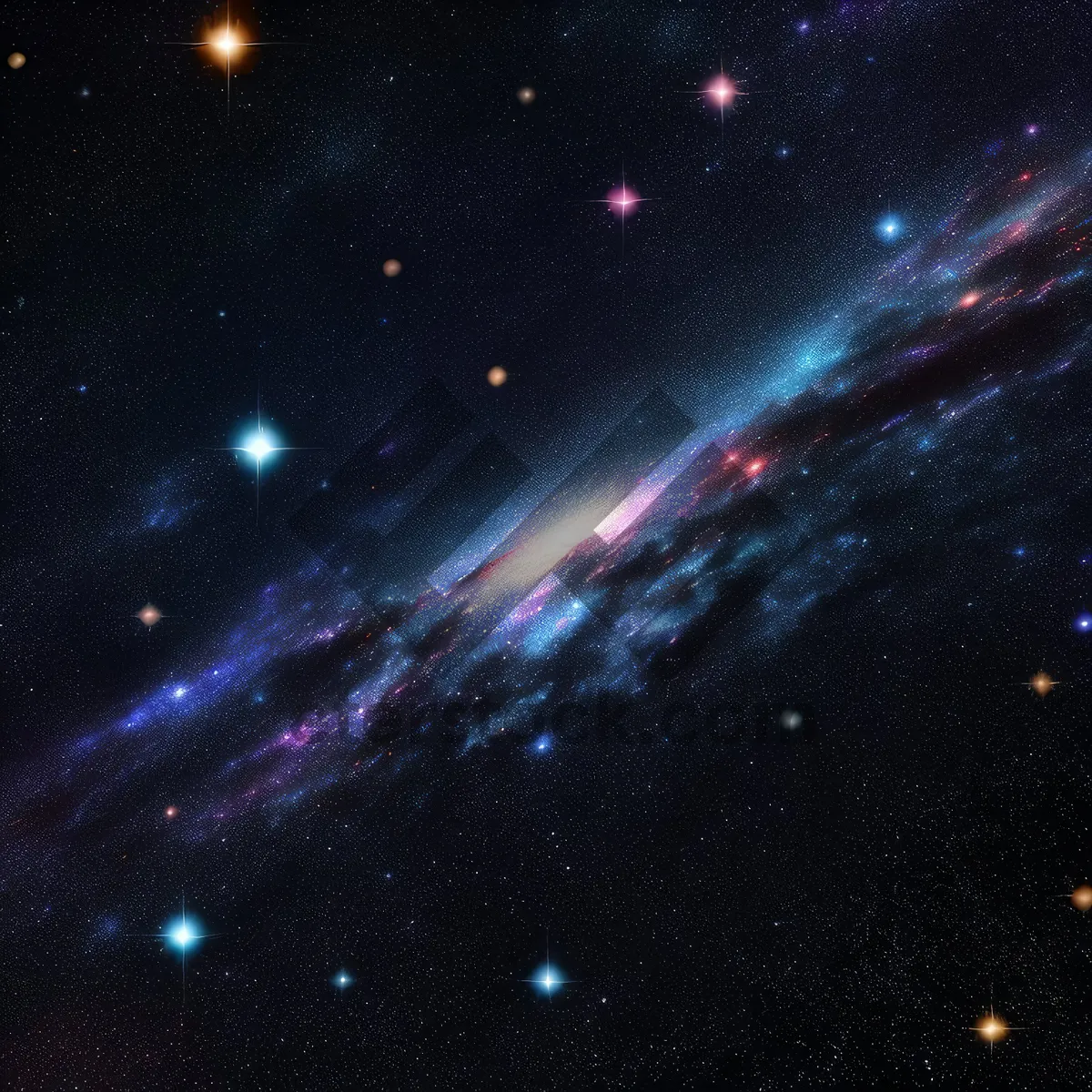 Picture of Starry Galaxy in Dark Space