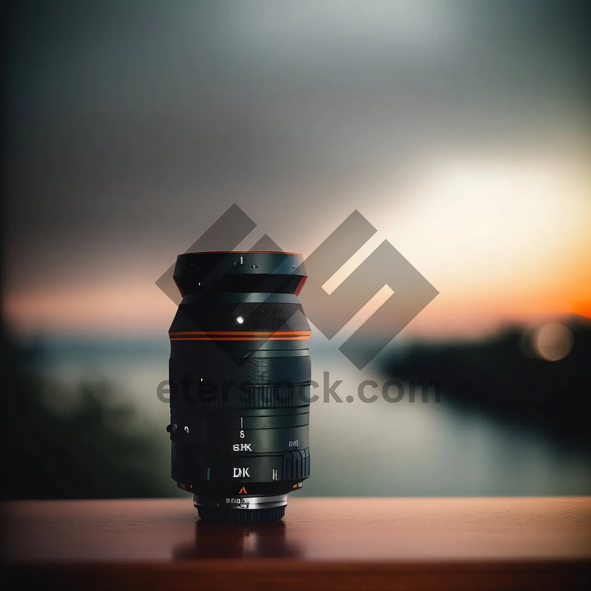 Picture of Glass water bottle with lens-like design