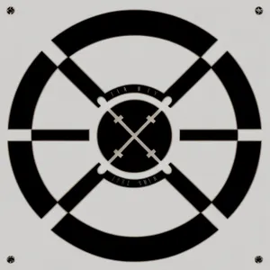Black Round Nuclear Power Button Icon