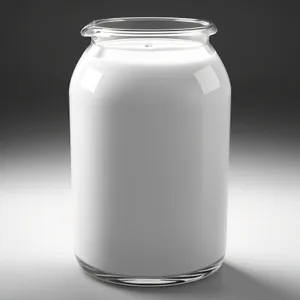 Translucent Glass Jar with Nutritious Milk