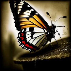 Colorful Monarch Butterfly on Orange Flower