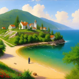 Tropical Paradise Beach with Clear Blue Waters