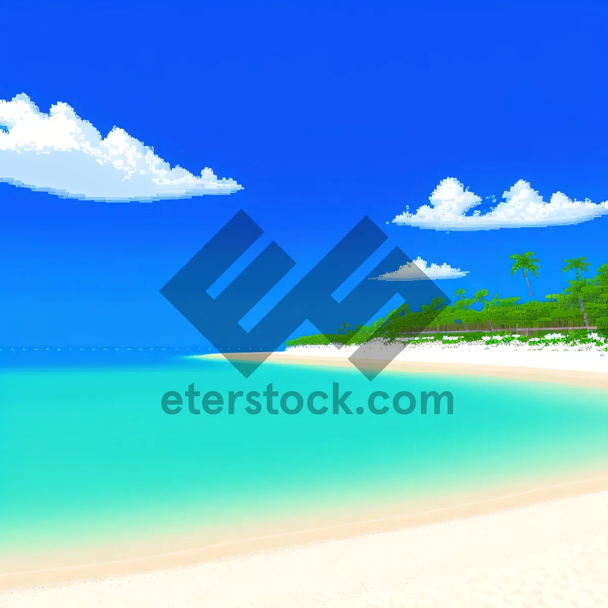 Picture of Serene Coastal Haven: Ocean, Sky, and Sand