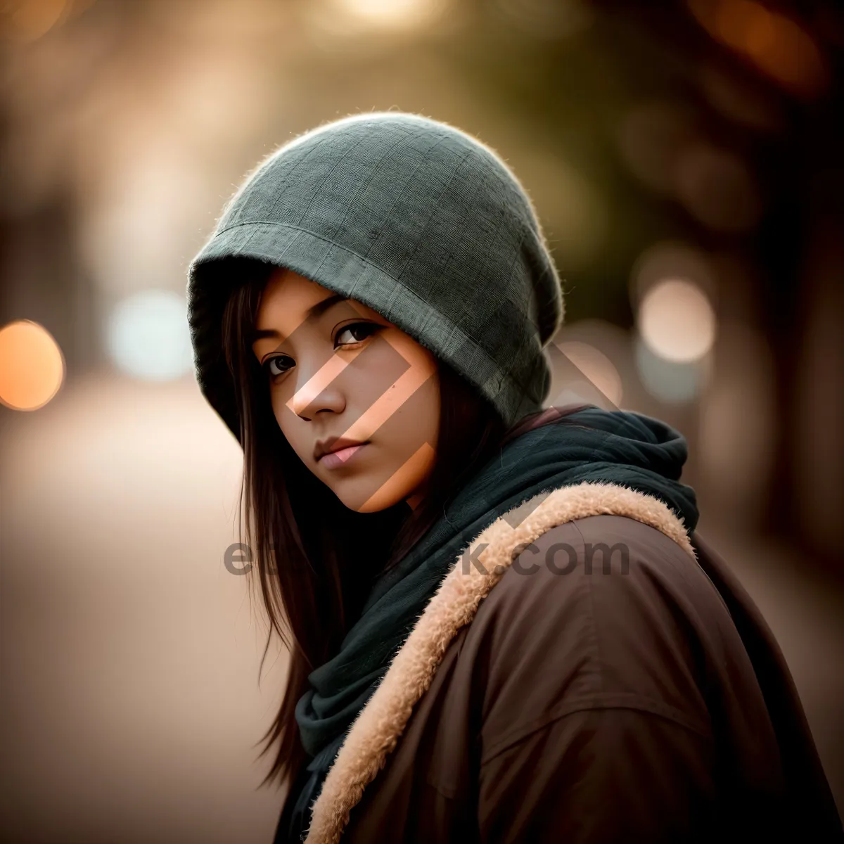 Picture of Smiling lady in fashionable casual hat