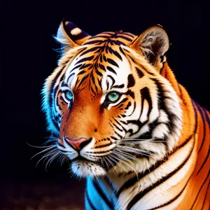 Majestic Striped Tiger Cat in the Wild