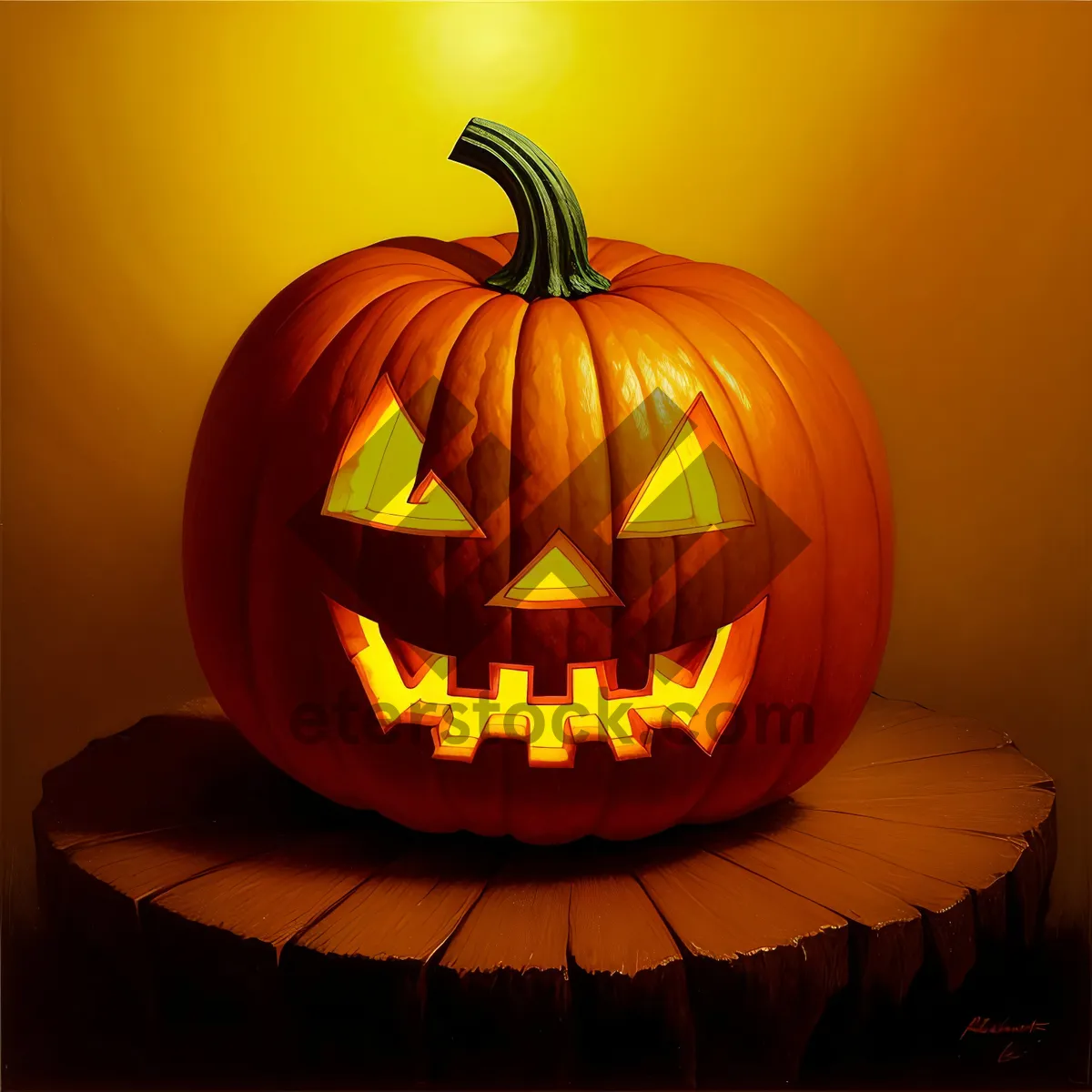 Picture of Spooky Glow: Pumpkin Lantern for Autumn Halloween Celebrations