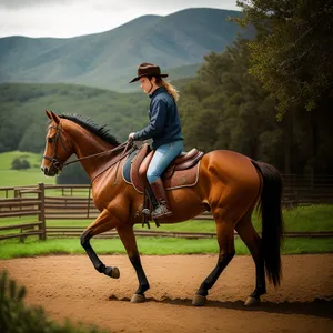 Equestrian Vaulting Horse in Action