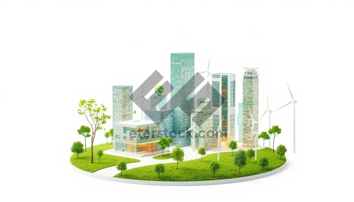 Picture of Modern skyscraper tower in urban city skyline landscape.