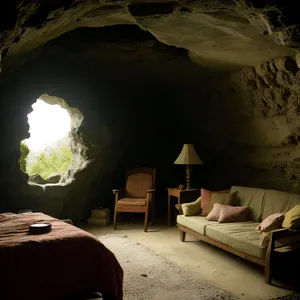 Mountain Tent in Stone Bedroom Yurt Structure