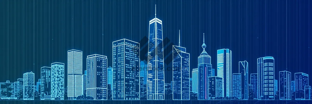 Picture of Modern Glass Tower in Urban Cityscape