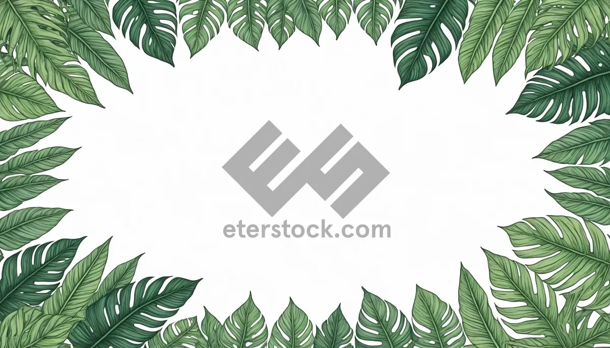Picture of Floral Evergreen Tree Frame with Decorative Holly Border