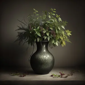 Festive Tree Vase - Winter Holiday Decoration