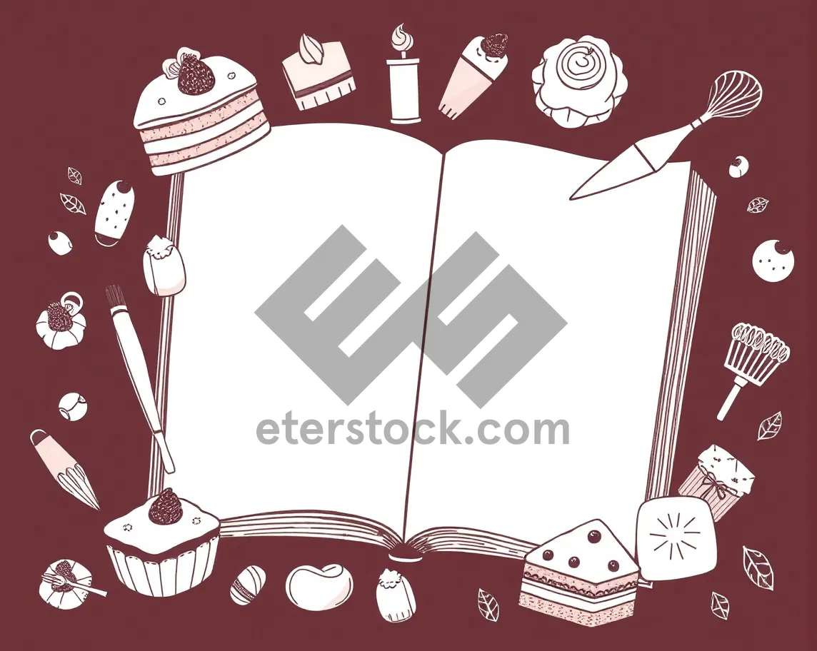Picture of Vintage floral graphic pattern for decorative card design