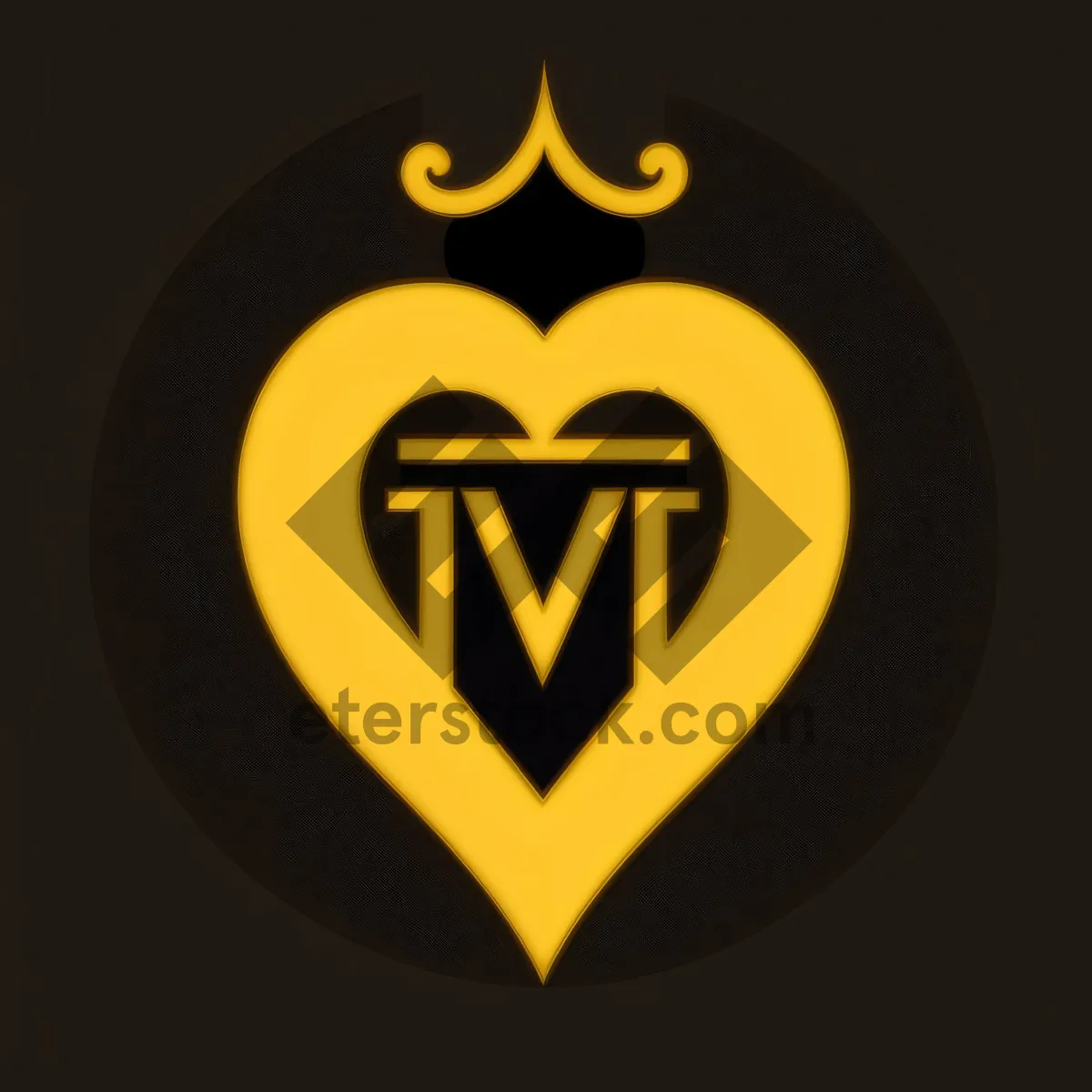 Picture of Shiny Round Black Heraldry Icon Button