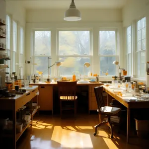 Modern interior design of luxury restaurant