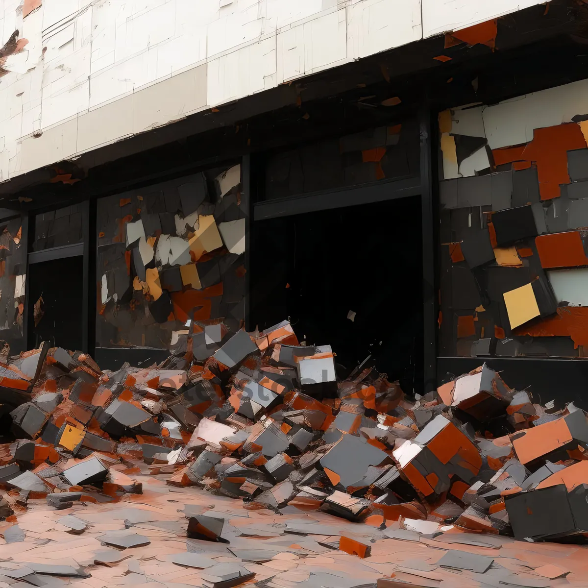 Picture of Old Classroom with Tile Roof in Historic Building