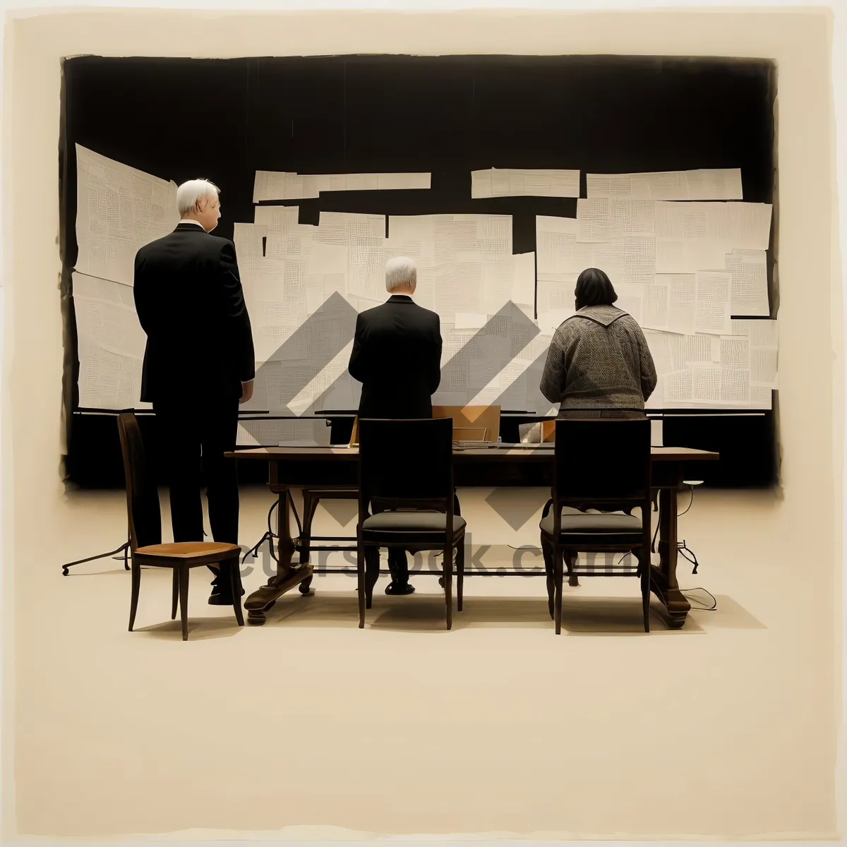 Picture of Modern office table and chairs indoors