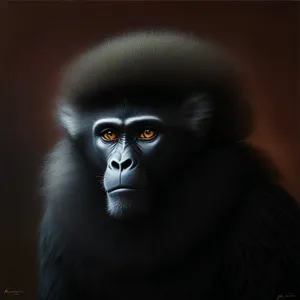 Wildlife Primate: Majestic Gibbon and Gorilla Face