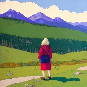 Summer Golfing in Mountain Landscape