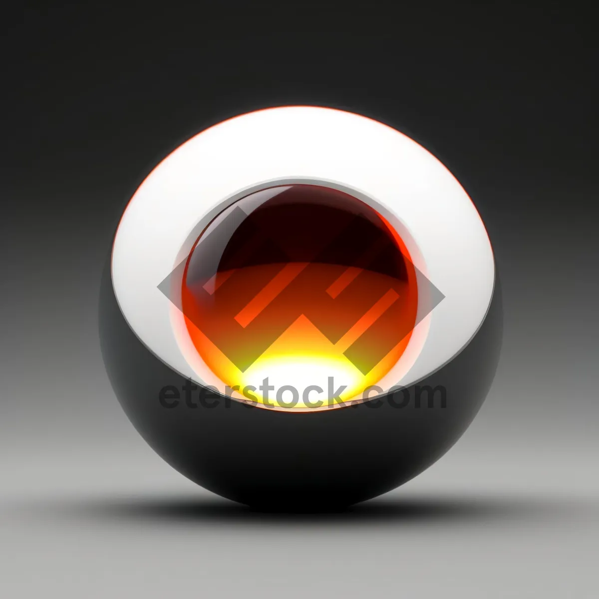 Picture of Shiny Glass Button Set: Orange Round Icons