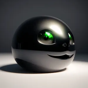 Glass Globe Icon Design: 3D Sphere Ball Symbolizing Technology