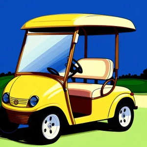 Speeding Golfer in Golf Cart