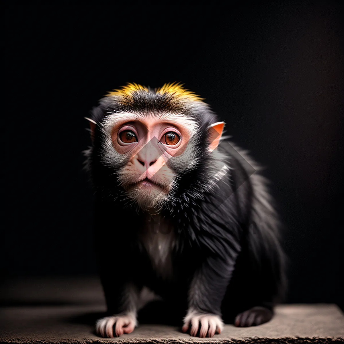 Picture of Adorable Baby Primate in Wildlife Habitat