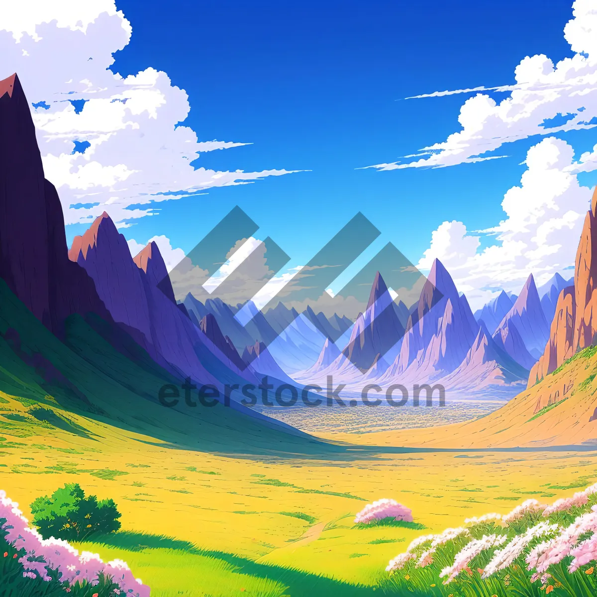 Picture of Serene Summer Horizon over Green Meadow
