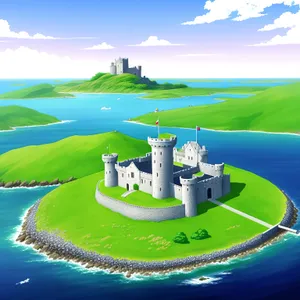 Scenic Golf Course under Blue Skies