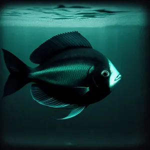 Aquarium Futuristic Digital Wallpaper: Underwater Light Display