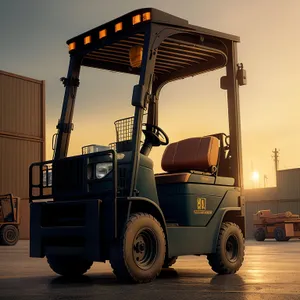 Heavy-duty Forklift Truck in Warehouse