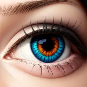 Captivating Eyes: Close-up Look at Luminous Eyebrow and Iris