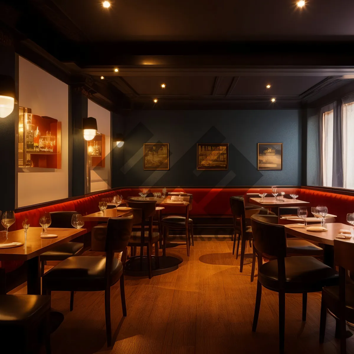 Picture of Modern Interior Design of a Luxury Restaurant Cafeteria