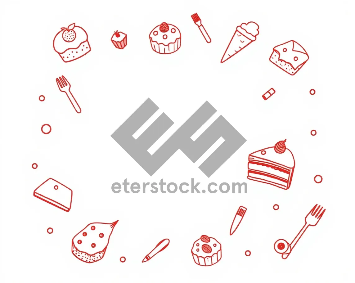 Picture of Cute bird and flower design icon for celebration card