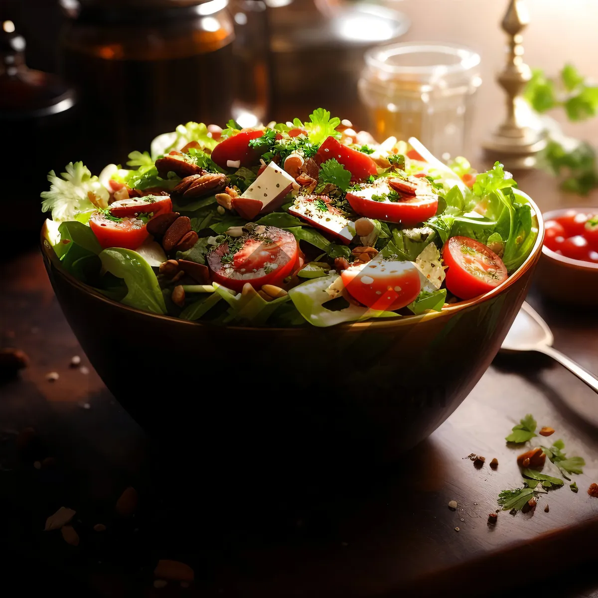 Picture of Delicious Gourmet Salad with Fresh Ingredients