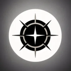 Black Metallic Round Button Icon