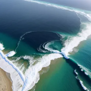 Sunny Beachside Paradise with Crashing Waves