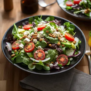 Delicious and Fresh Gourmet Plate with Vegetables